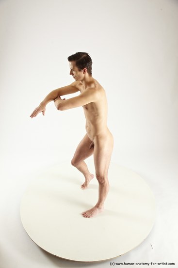 Nude Man White Standing poses - ALL Athletic Short Brown Standing poses - simple Multi angles poses Realistic