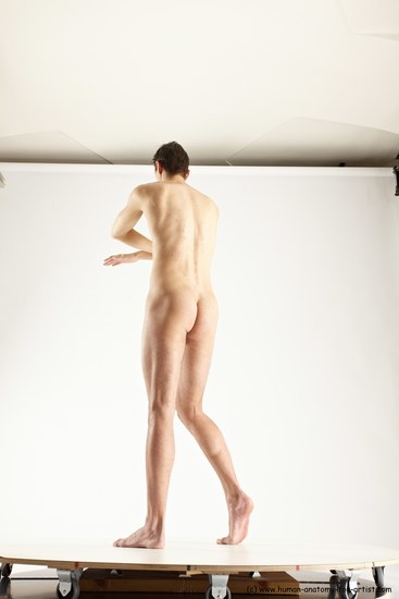 Nude Man White Standing poses - ALL Athletic Short Brown Standing poses - simple Multi angles poses Realistic