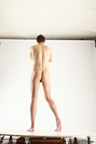 Nude Man White Standing poses - ALL Athletic Short Brown Standing poses - simple Multi angles poses Realistic