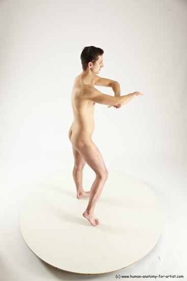 Nude Man White Standing poses - ALL Athletic Short Brown Standing poses - simple Multi angles poses Realistic