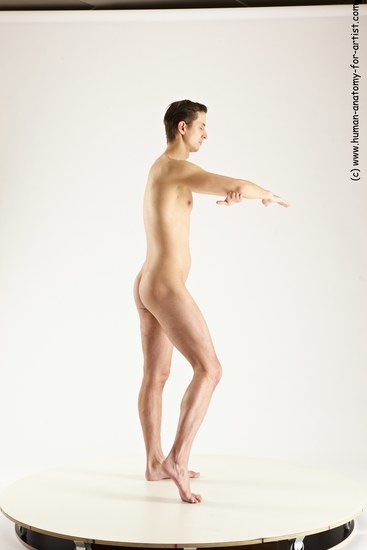 Nude Man White Standing poses - ALL Athletic Short Brown Standing poses - simple Multi angles poses Realistic