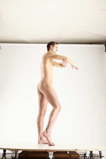 Nude Man White Standing poses - ALL Athletic Short Brown Standing poses - simple Multi angles poses Realistic