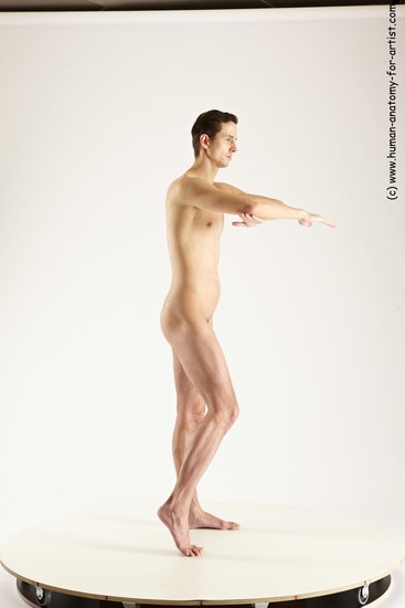 Nude Man White Standing poses - ALL Athletic Short Brown Standing poses - simple Multi angles poses Realistic