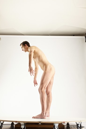 Nude Man White Standing poses - ALL Athletic Short Brown Standing poses - simple Multi angles poses Realistic