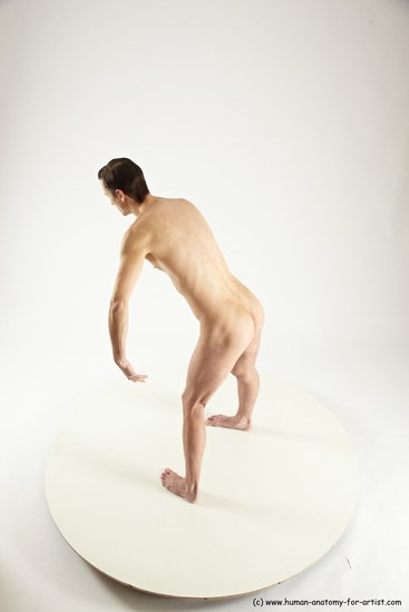 Nude Man White Standing poses - ALL Athletic Short Brown Standing poses - simple Multi angles poses Realistic