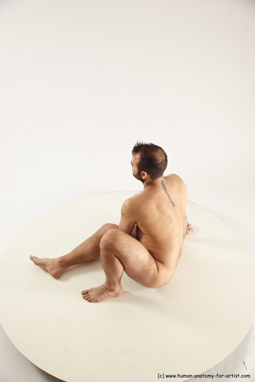 Nude Man White Sitting poses - simple Average Short Brown Sitting poses - ALL Multi angles poses Realistic