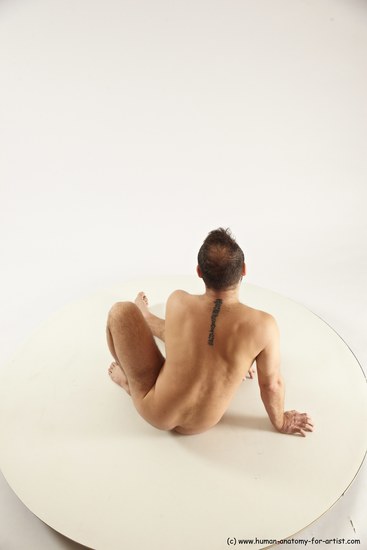 Nude Man White Sitting poses - simple Average Short Brown Sitting poses - ALL Multi angles poses Realistic