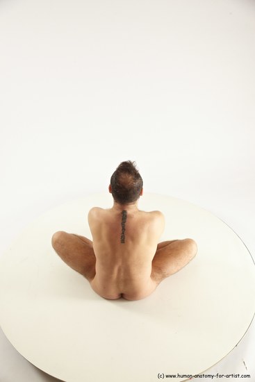 Nude Man White Sitting poses - simple Average Short Brown Sitting poses - ALL Multi angles poses Realistic