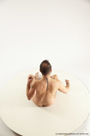 Nude Man White Sitting poses - simple Average Short Brown Sitting poses - ALL Multi angles poses Realistic