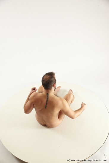 Nude Man White Sitting poses - simple Average Short Brown Sitting poses - ALL Multi angles poses Realistic