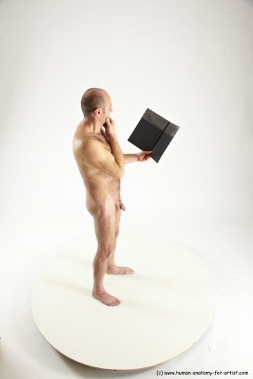 Nude Daily activities Man White Standing poses - ALL Slim Short Brown Standing poses - simple Multi angles poses Realistic