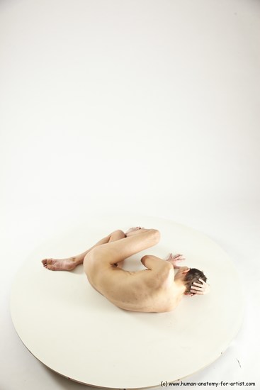 Nude Man White Laying poses - ALL Athletic Short Brown Laying poses - on side Multi angles poses Realistic