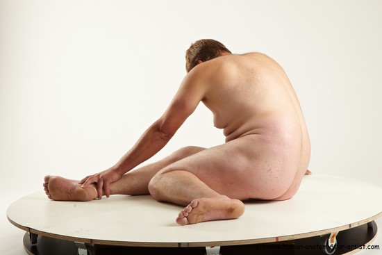 Nude Man White Sitting poses - simple Average Short Blond Sitting poses - ALL Realistic