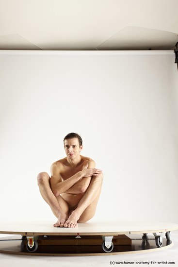 Nude Man White Sitting poses - simple Athletic Short Brown Sitting poses - ALL Multi angles poses Realistic