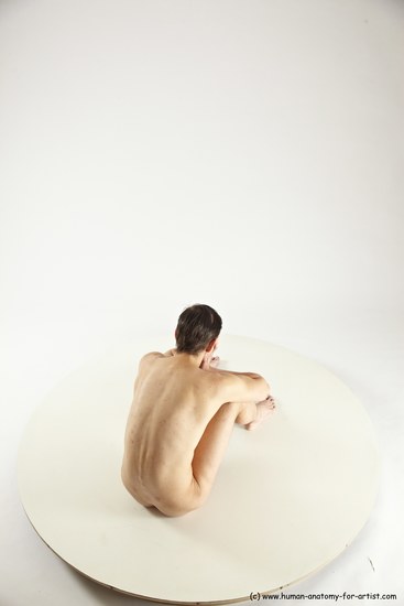 Nude Man White Sitting poses - simple Athletic Short Brown Sitting poses - ALL Multi angles poses Realistic