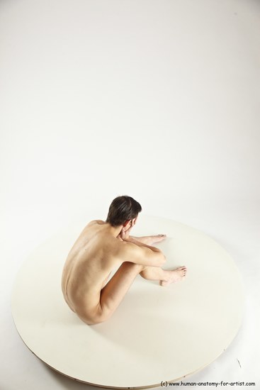 Nude Man White Sitting poses - simple Athletic Short Brown Sitting poses - ALL Multi angles poses Realistic