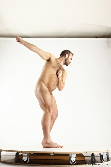 Nude Man White Standing poses - ALL Average Short Brown Standing poses - simple Multi angles poses Realistic