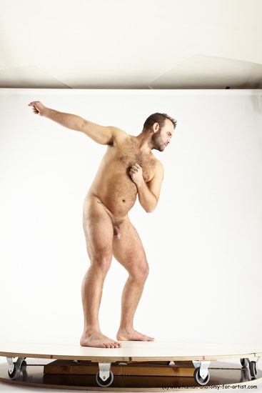 Nude Man White Standing poses - ALL Average Short Brown Standing poses - simple Multi angles poses Realistic