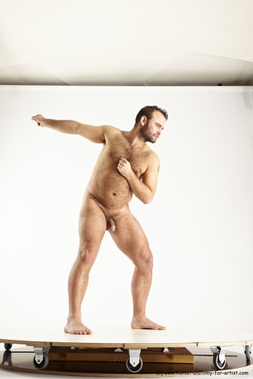 Nude Man White Standing poses - ALL Average Short Brown Standing poses - simple Multi angles poses Realistic