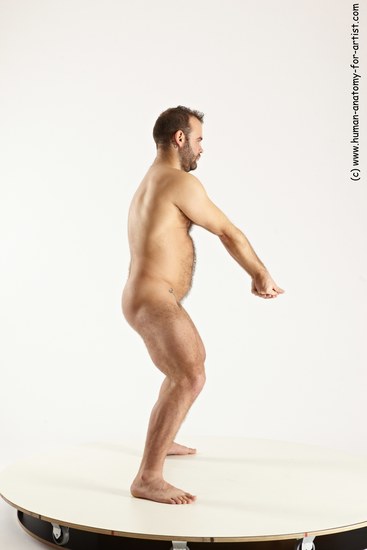 Nude Man White Standing poses - ALL Average Short Brown Standing poses - simple Multi angles poses Realistic