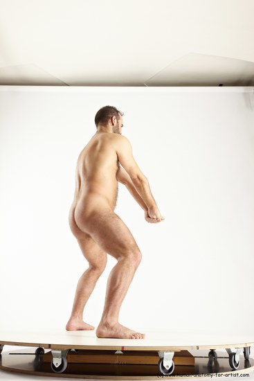 Nude Man White Standing poses - ALL Average Short Brown Standing poses - simple Multi angles poses Realistic