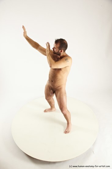 Nude Man White Standing poses - ALL Average Short Brown Standing poses - simple Multi angles poses Realistic