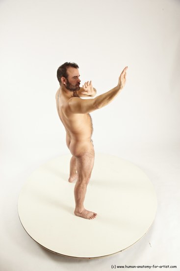 Nude Man White Standing poses - ALL Average Short Brown Standing poses - simple Multi angles poses Realistic