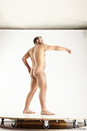 Nude Man White Standing poses - ALL Average Short Brown Standing poses - simple Multi angles poses Realistic