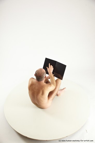 Nude Daily activities Man White Sitting poses - simple Slim Short Brown Sitting poses - ALL Multi angles poses Realistic