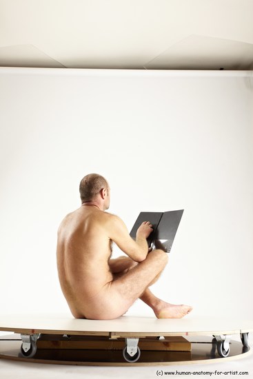 Nude Daily activities Man White Sitting poses - simple Slim Short Brown Sitting poses - ALL Multi angles poses Realistic