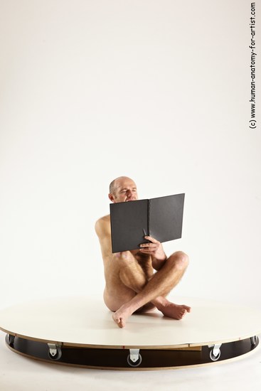 Nude Daily activities Man White Sitting poses - simple Slim Short Brown Sitting poses - ALL Multi angles poses Realistic