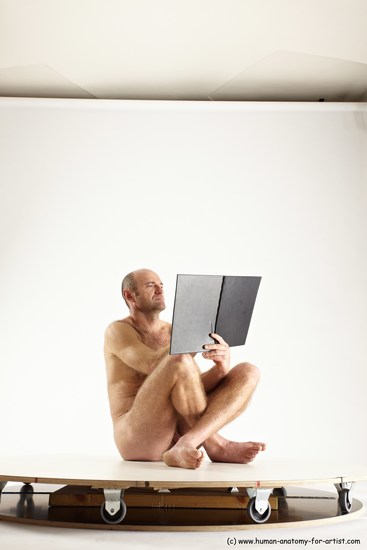 Nude Daily activities Man White Sitting poses - simple Slim Short Brown Sitting poses - ALL Multi angles poses Realistic