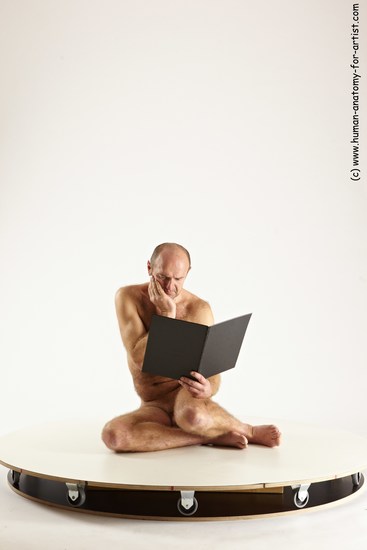 Nude Daily activities Man White Sitting poses - simple Slim Short Brown Sitting poses - ALL Multi angles poses Realistic