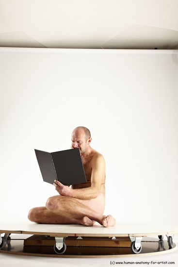 Nude Daily activities Man White Sitting poses - simple Slim Short Brown Sitting poses - ALL Multi angles poses Realistic