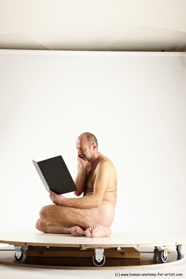 Nude Daily activities Man White Sitting poses - simple Slim Short Brown Sitting poses - ALL Multi angles poses Realistic