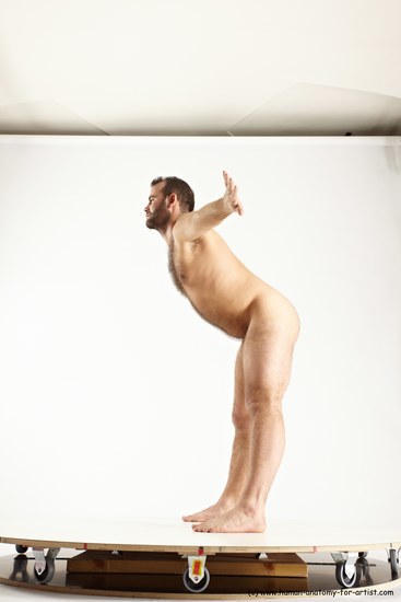 Nude Man White Standing poses - ALL Average Short Brown Standing poses - simple Multi angles poses Realistic