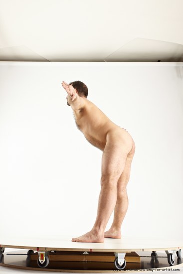 Nude Man White Standing poses - ALL Average Short Brown Standing poses - simple Multi angles poses Realistic