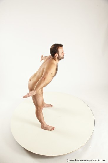 Nude Man White Standing poses - ALL Average Short Brown Standing poses - simple Multi angles poses Realistic