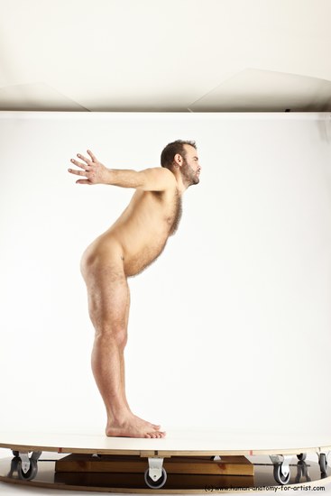 Nude Man White Standing poses - ALL Average Short Brown Standing poses - simple Multi angles poses Realistic