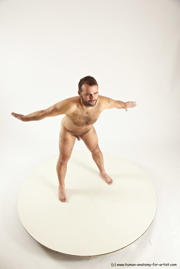 Nude Man White Standing poses - ALL Average Short Brown Standing poses - simple Multi angles poses Realistic