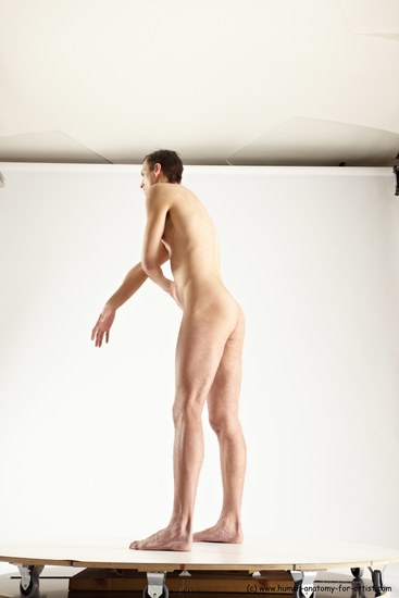 Nude Man White Standing poses - ALL Athletic Short Brown Standing poses - simple Multi angles poses Realistic