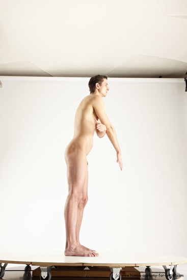 Nude Man White Standing poses - ALL Athletic Short Brown Standing poses - simple Multi angles poses Realistic