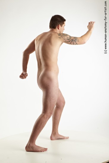 Nude Man White Standing poses - ALL Slim Short Brown Standing poses - simple Realistic