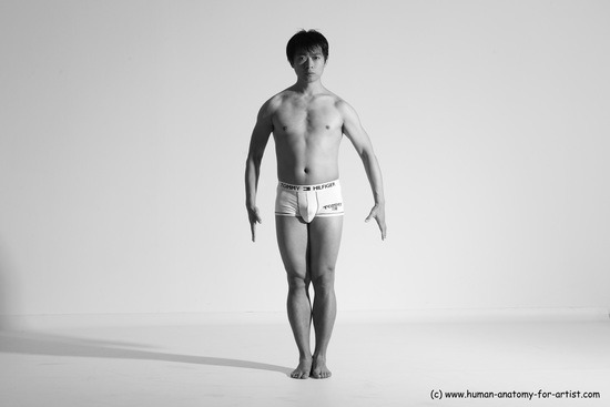 Underwear Martial art Man Asian Moving poses Average Short Black Dynamic poses Academic