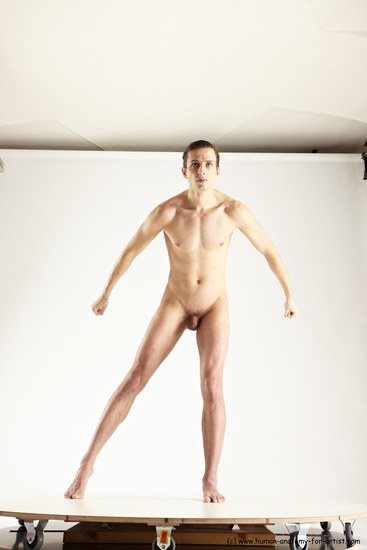 Nude Man White Standing poses - ALL Athletic Short Brown Standing poses - simple Multi angles poses Realistic