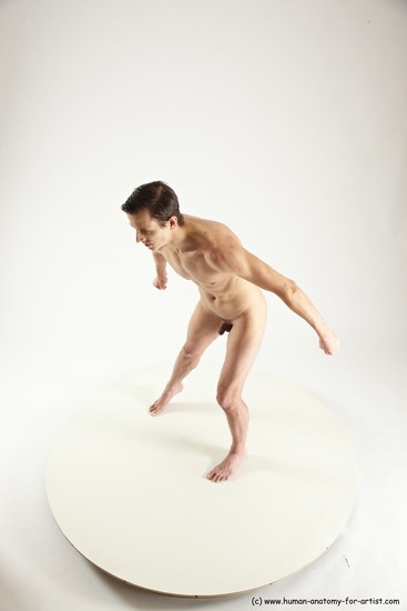 Nude Man White Standing poses - ALL Athletic Short Brown Standing poses - simple Multi angles poses Realistic