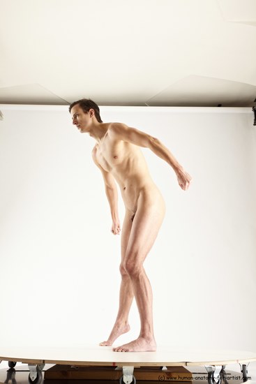 Nude Man White Standing poses - ALL Athletic Short Brown Standing poses - simple Multi angles poses Realistic