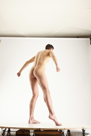 Nude Man White Standing poses - ALL Athletic Short Brown Standing poses - simple Multi angles poses Realistic