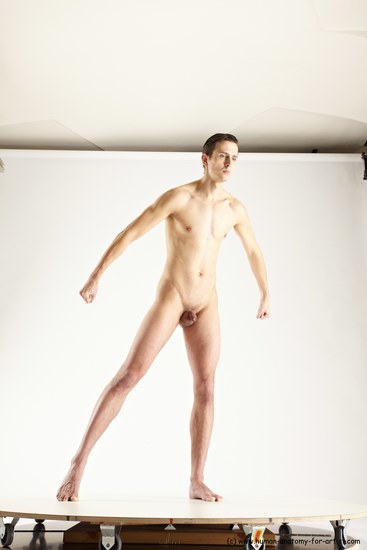 Nude Man White Standing poses - ALL Athletic Short Brown Standing poses - simple Multi angles poses Realistic