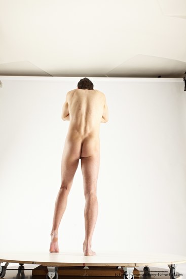 Nude Man White Standing poses - ALL Athletic Short Brown Standing poses - simple Multi angles poses Realistic